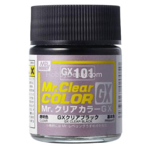 Mr. Hobby GX-101 Лак эмалевый глянцевый Clear Black 18ml