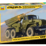 Российская самоходная реактивная система залпового огня "Град" БМ-21 ZV3655