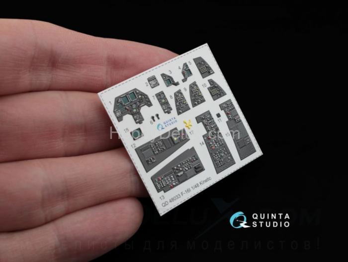 3D Декаль интерьера кабины F-16I Kinetic QD48033