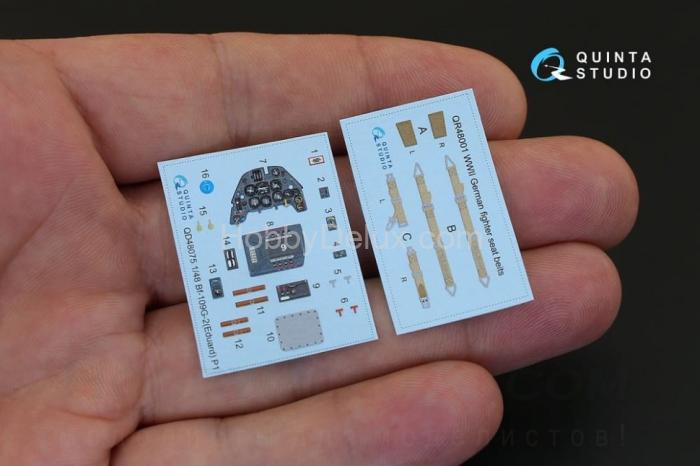 3D Декаль интерьера кабины Bf-109G-2  для модели Eduard QD48075