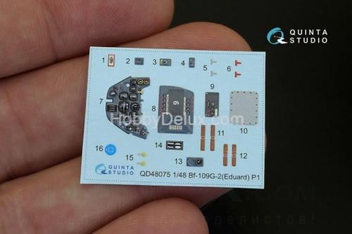 3D Декаль интерьера кабины Bf-109G-2  для модели Eduard