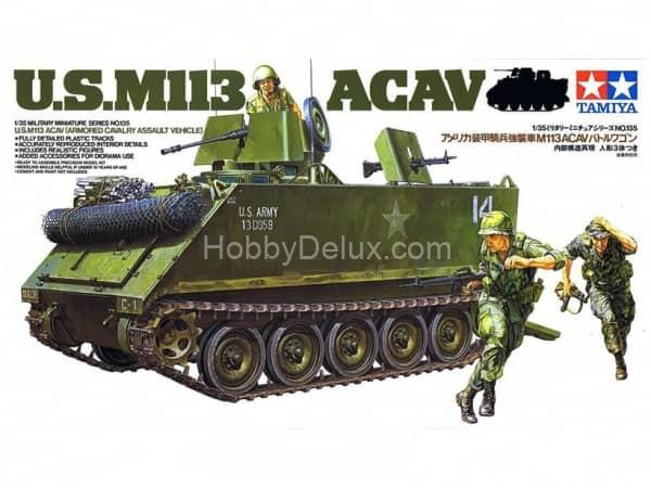 Американская БМП-амфибия М113 ACAV с внутренним интерьером и 3-мя фигурами 35135