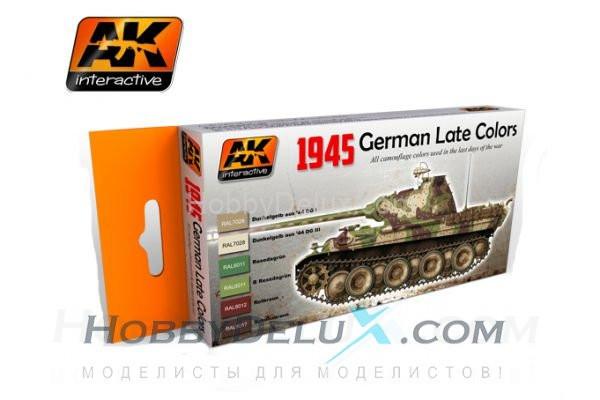 1945 GERMAN LATE WAR COLORS SET - 1945 Германия, поздняя война AK-554