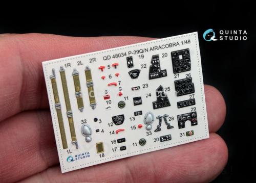 3D Декаль интерьера кабины P-39 Q/N