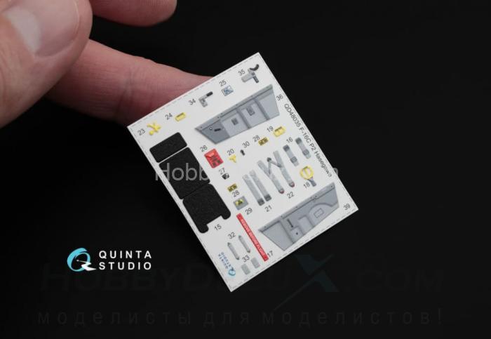 3D Декаль интерьера кабины F-16С Hasegawa QD48035