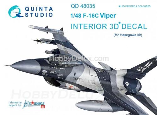 3D Декаль интерьера кабины F-16С Hasegawa