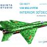 3D Декаль интерьера кабины МиГ-21ПФМ  изумрудные панели для модели Eduard QD48077