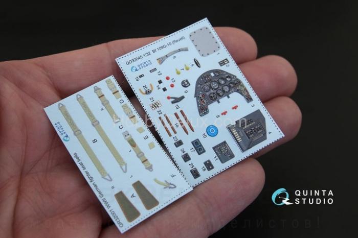 3D Декаль интерьера кабины Bf 109G-10 для модели Revell QD32045