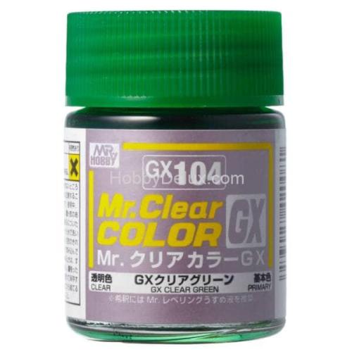 Mr. Hobby GX-104 Лак эмалевый глянцевый Clear Green 18ml