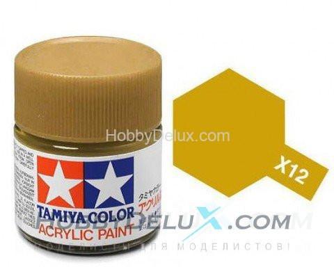 Краска акриловая Tamiya - X-12 Gold Leaf (Золотистая)