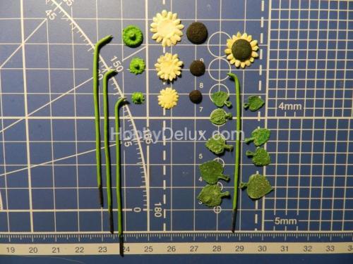 Подсолнух для диорам 9 шт.