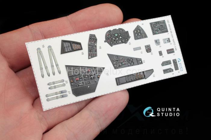3D Декаль интерьера кабины Ми-24В НАТО (черные панели) QD48036