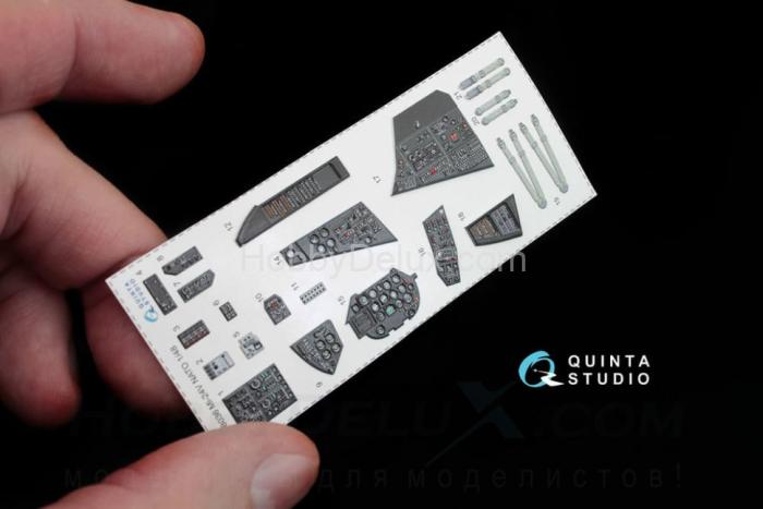3D Декаль интерьера кабины Ми-24В НАТО (черные панели) QD48036
