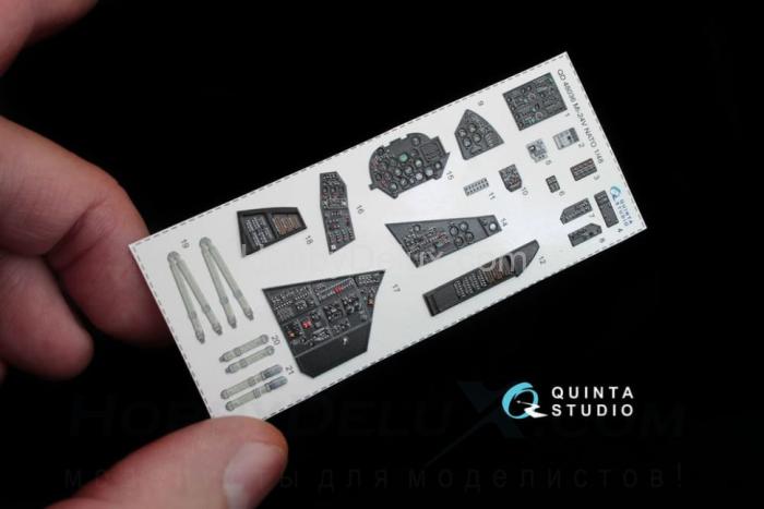 3D Декаль интерьера кабины Ми-24В НАТО (черные панели) QD48036