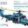 3D Декаль интерьера кабины Ми-24В НАТО (черные панели) QD48036