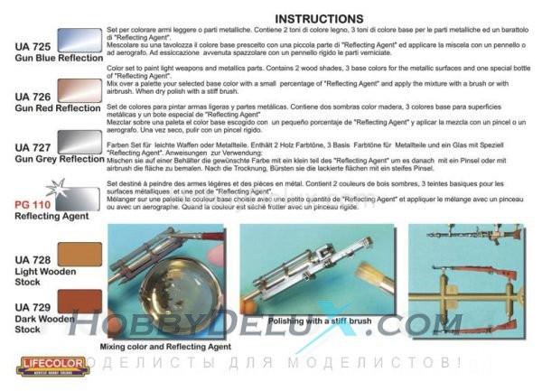 Набор красок Life Color - CAMOUFLAGE SET Guns and Weapons CS26