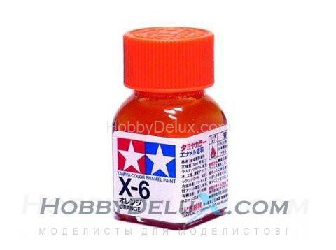 Краска эмалевая Tamiya - X-6 Orange 80006