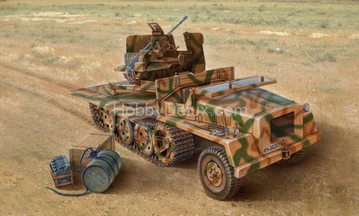Модель бронеавтомобиля  SWS with FLAK 43 (1:35) IT6480