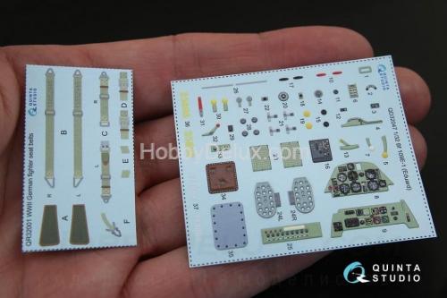 3D Декаль интерьера кабины Bf 109E-1 для модели Eduard