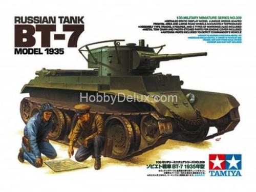 Советский лёгкий танк БТ-7 (выпуск 1935 г) с 2-мя фигурами