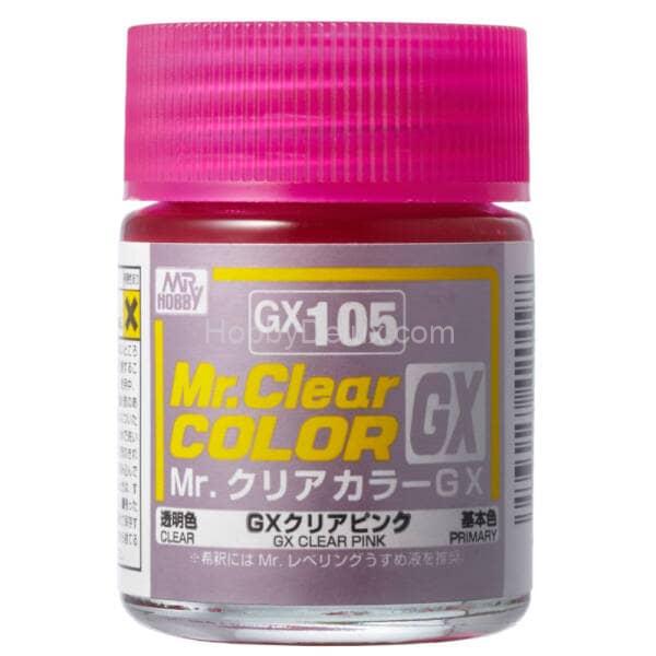 Mr. Hobby GX-105 Лак эмалевый глянцевый Clear Pink 18ml GX105