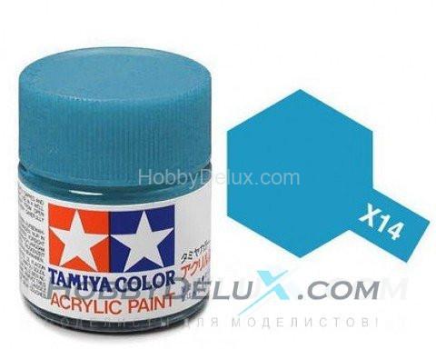 Краска акриловая Tamiya - X-14 Sky Blue (Лазурная) 81514