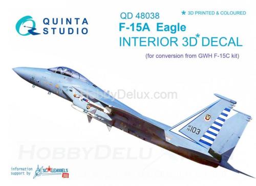 3D Декаль интерьера кабины F-15A