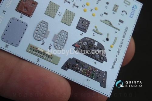 3D Декаль интерьера кабины Bf 109E-3 для модели Eduard