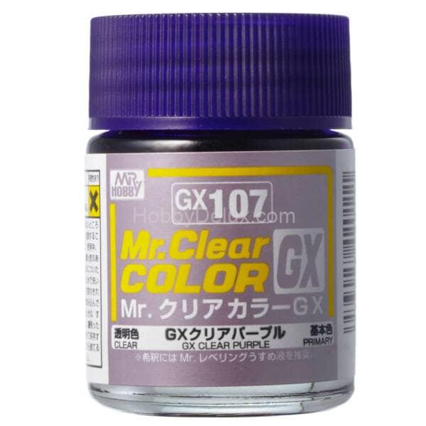 Mr. Hobby GX-107 Лак эмалевый глянцевый Clear Purple 18ml GX107
