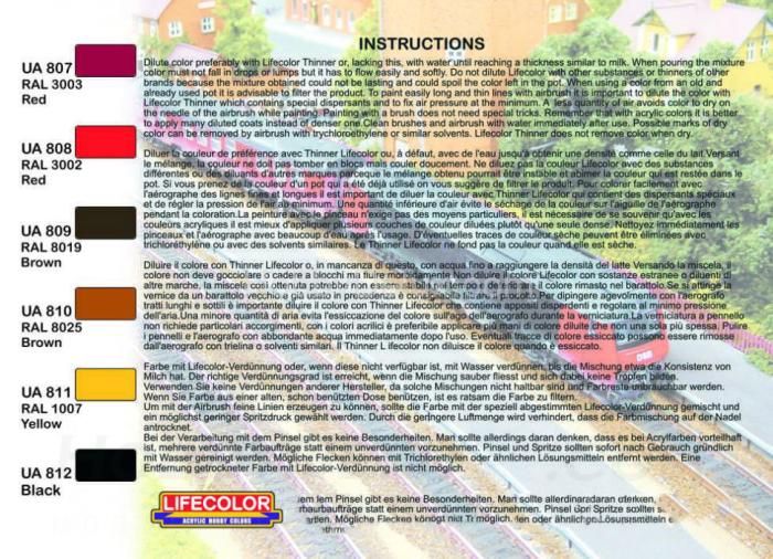 Набор красок Life Color -  DANISH TRAINS COLOURS SET # 2 XS04