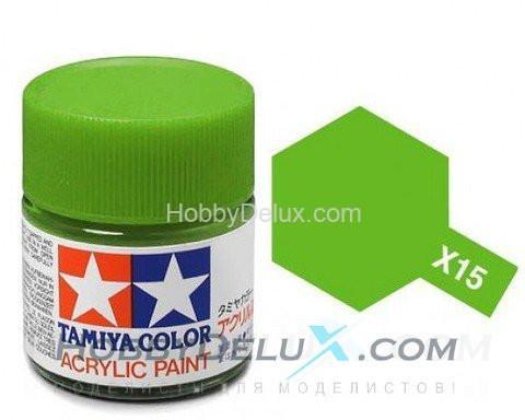 Краска акриловая Tamiya - X-15 Light Green (Светло-зеленая)