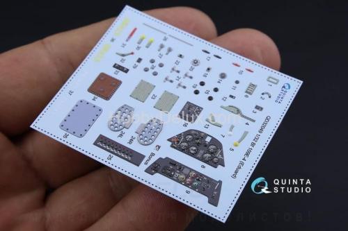 3D Декаль интерьера кабины Bf 109E-4 для модели Eduard