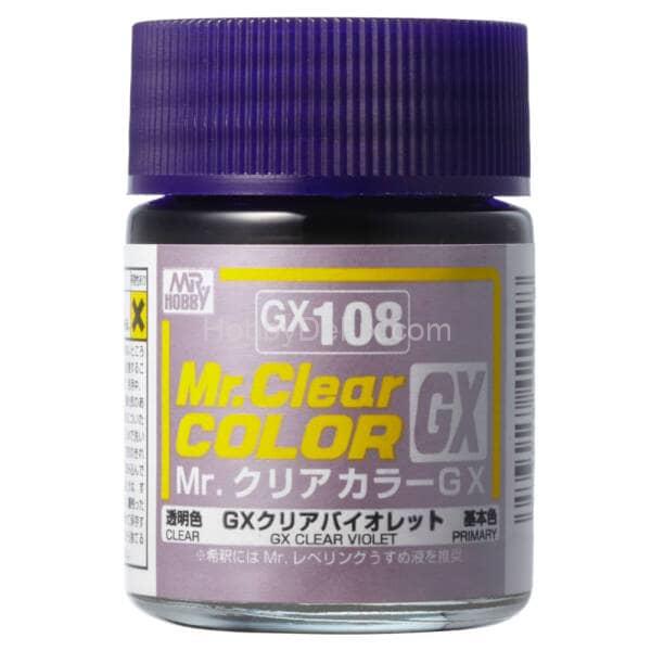 Mr. Hobby GX-108 Лак эмалевый глянцевый Clear Violet 18ml GX108