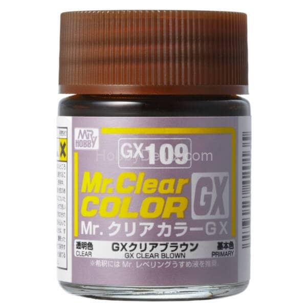 Mr. Hobby GX-109 Лак эмалевый глянцевый Clear Brown 18ml GX109