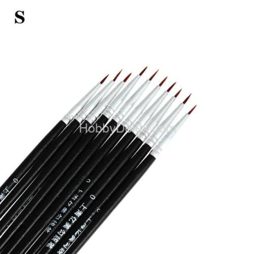 Кисть из синтетического волоса, черная, круглая №0