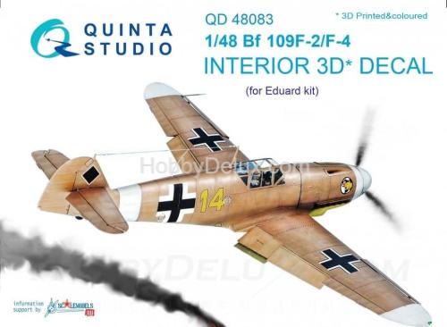 3D Декаль интерьера кабины Bf 109F-2/F-4 для модели Eduard