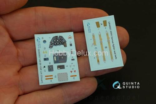 3D Декаль интерьера кабины Bf 109F-2/F-4 для модели Eduard