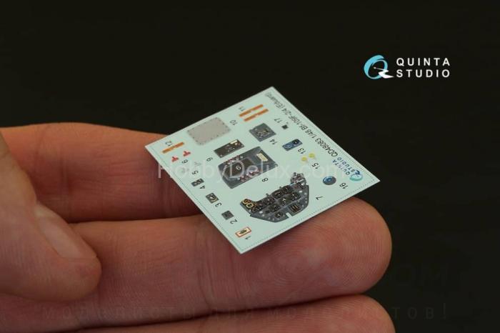 3D Декаль интерьера кабины Bf 109F-2/F-4 для модели Eduard QD48083