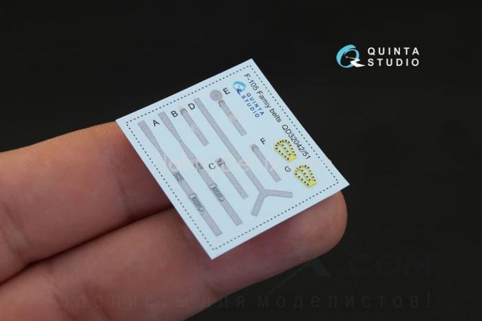 3D Декаль интерьера кабины F-105D для модели Трубач QD32051