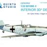 3D Декаль интерьера кабины Bf 109E-3 для модели Cyber-hobby/Dragon QD32052