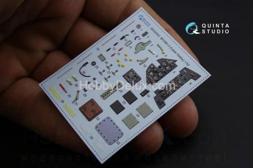 3D Декаль интерьера кабины Bf 109E-3 для модели Cyber-hobby/Dragon