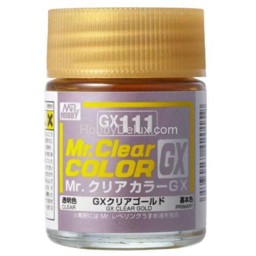 Mr. Hobby GX-111 Лак эмалевый глянцевый Clear Gold 18ml