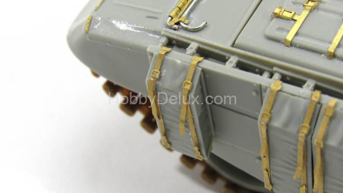 Набор фототравления Ремни комплекса ДЗ "ЭРА" (бортовые "мешки") Т-72Б3М (Трубач, Meng) МД035494