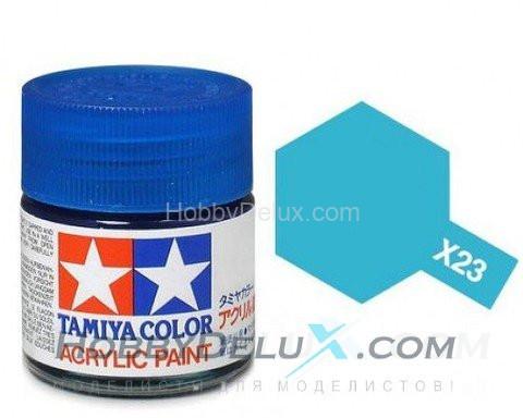 Краска акриловая Tamiya - X-23 Clear Blue (прозрачная синяя) 81523