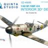 3D Декаль интерьера кабины Bf 109F-2/F-4 для Звезды QD48085