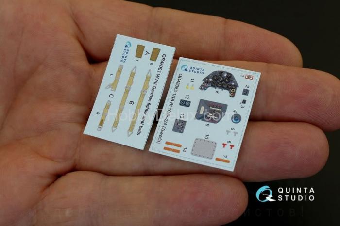 3D Декаль интерьера кабины Bf 109F-2/F-4 для Звезды QD48085