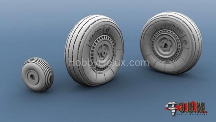 Як-9 колеса шасси (для бетонных аэродромов) 1/48 RS48022