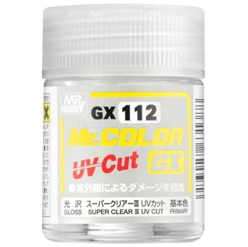 Mr. Hobby GX-112 Лак эмалевый глянцевый Super Clear III UV Cut Gloss 18ml