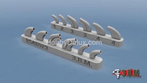 Як-9 выхлопные патрубки для модели "Звезды" 1/48