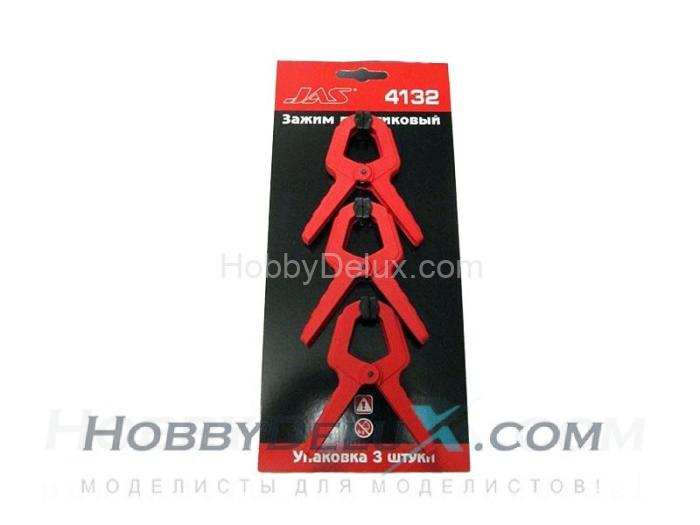 Зажим пластиковый, 38 мм, набор 3 шт. JAS4132